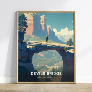 Devils Bridge Sedona Poster: Arizona Hiking Art Print