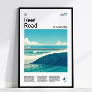 Reef Road Surf Print: West Palm Beach, Florida Coastal Art