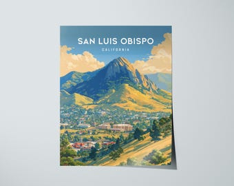 Bishop Peak Art Print: San Luis Obispo California Mountain Landscape (Digital Download)