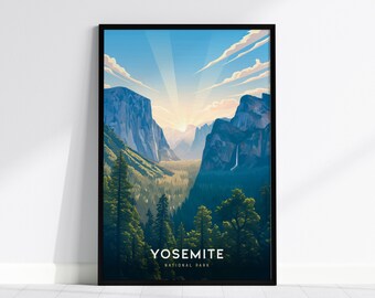 Yosemite National Park Poster: Iconic California Landscape, Framed/Unframed
