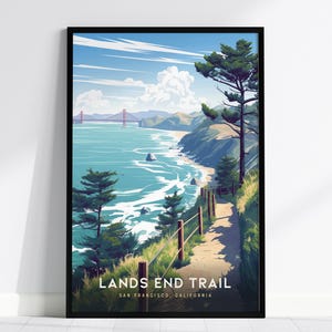 Lands End Trail Poster: San Francisco Golden Gate View