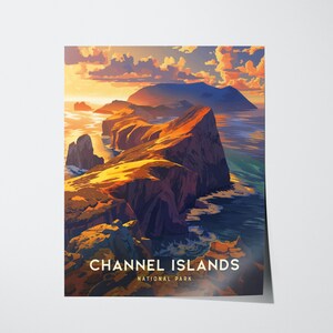 Póster del Parque Nacional de las Islas del Canal: Arte costero de California, con o sin marco imagen 3