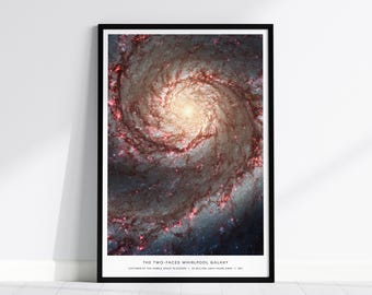 Whirlpool Galaxy (M51) Hubble Space Print: NASA Space Art