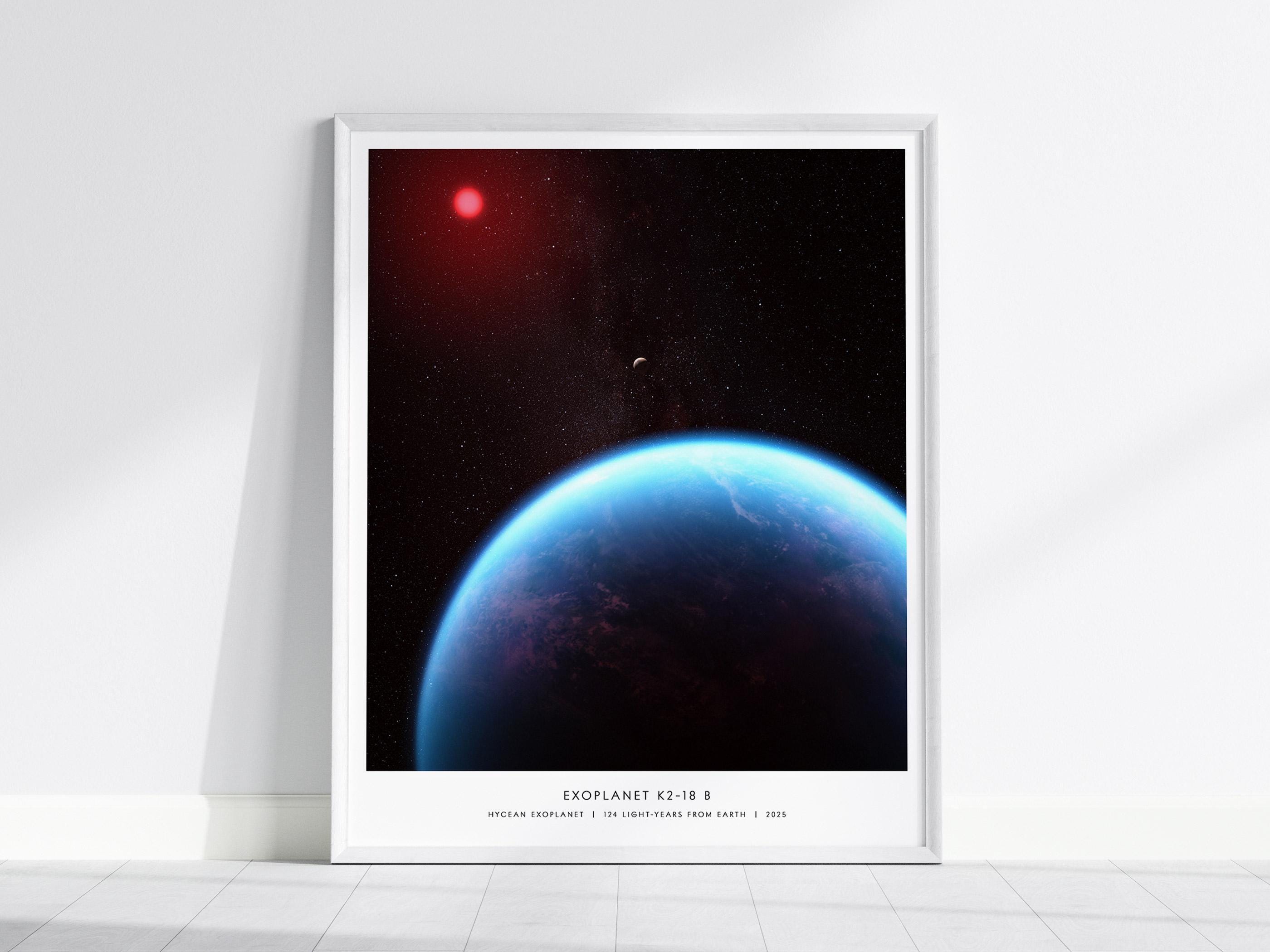 K2-18 B Exoplanet Art Print: Hycean World Space Poster - Etsy