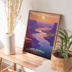 Lake Powell Sunset Poster: Utah Arizona Canyon Landscape Wall Art Print, Framed or Unframed image 6