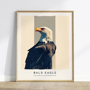 Majestic Bald Eagle Poster: Birdwatcher Wildlife Art image 2