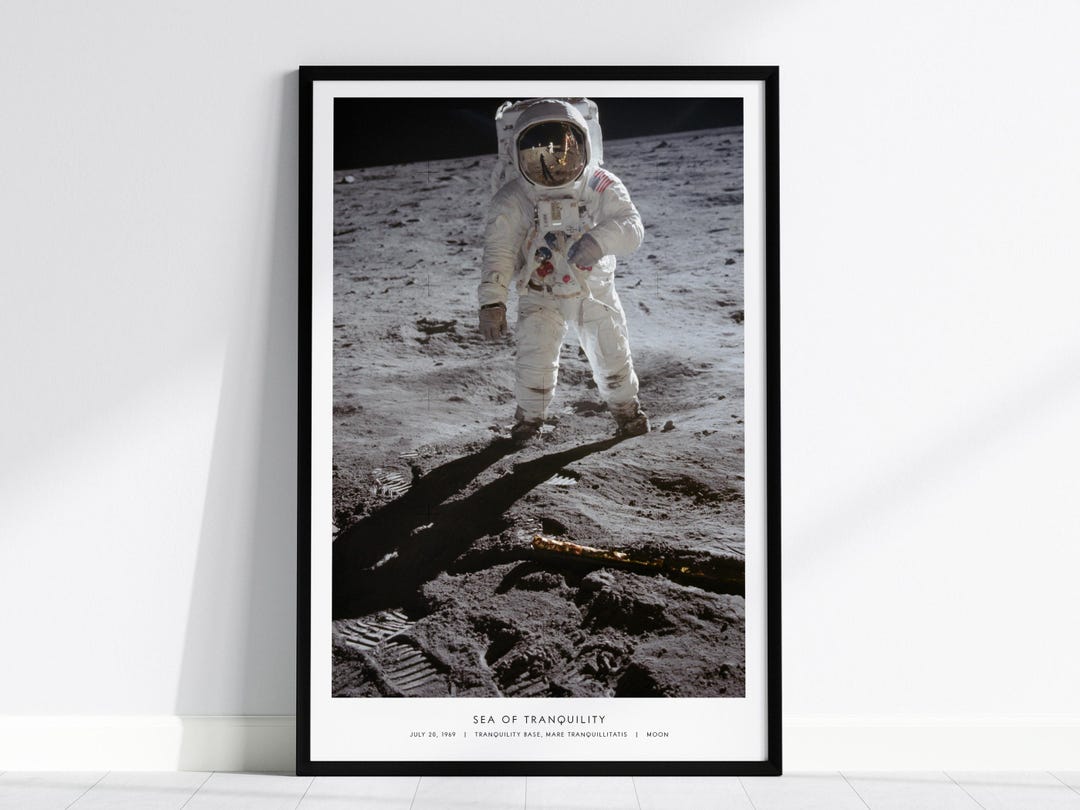 Apollo 11 Moon Landing Poster: NASA Astronaut Photo Print, Sea of ...