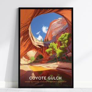 Coyote Gulch Canyon Poster: Grand Staircase-Escalante National Monument