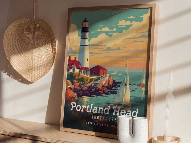 Portland Head Lighthouse Poster: Maine Coastal Art Print image 6