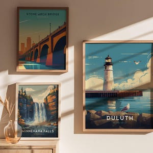 Duluth Lighthouse Poster: Minnesota Lake Superior Wall Art, Framed or Unframed image 3