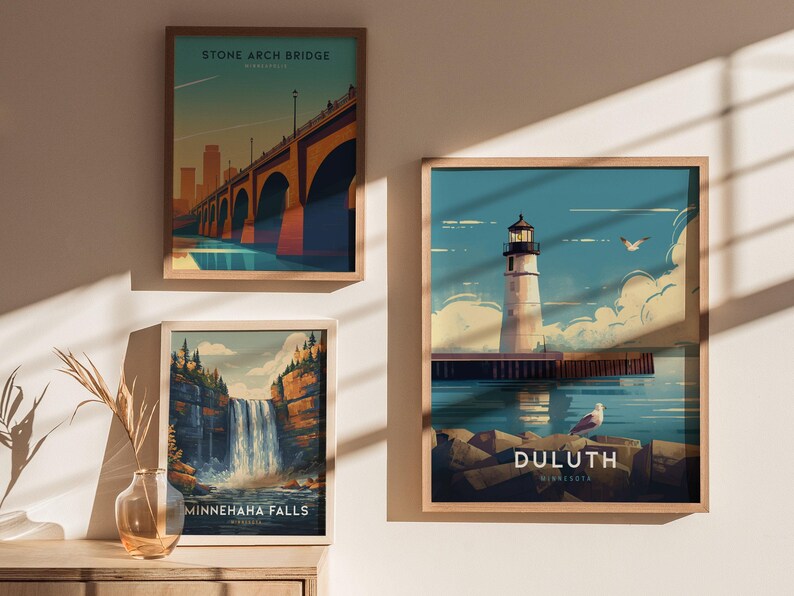 Duluth Lighthouse Poster: Minnesota Lake Superior Wall Art, Framed or Unframed image 3