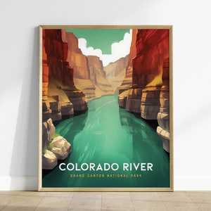 Grand Canyon Travel Poster: Colorado River National Park Art