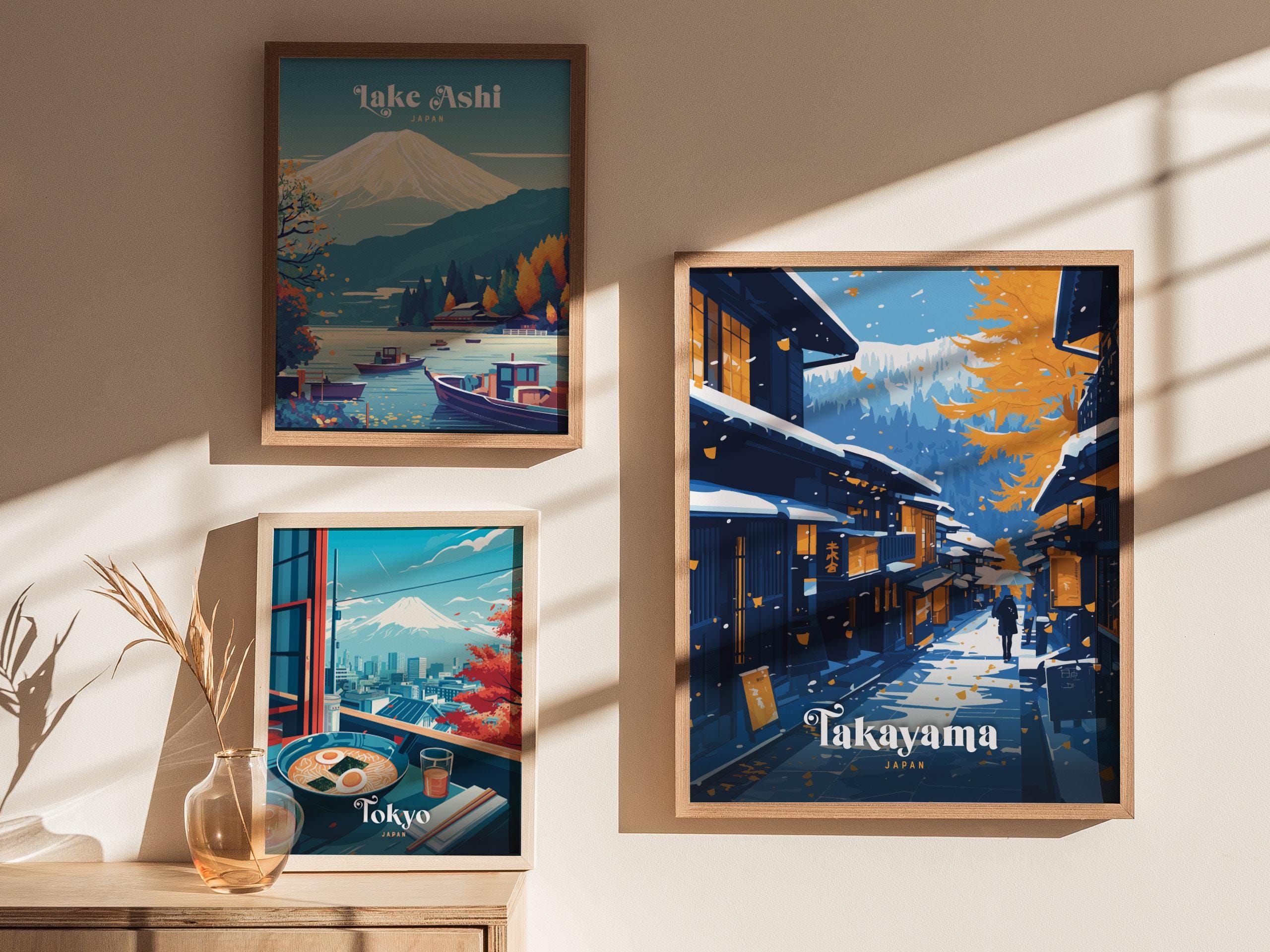 Takayama Japan Poster: Traditional Town Art Print (framed/unframed