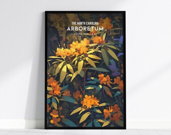 Impresión de azaleas del Arboreto de Carolina del Norte: Arte de jardín de Asheville