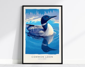 Common Loon Art Print: Minnesota State Bird Poster, Framed or Unframed