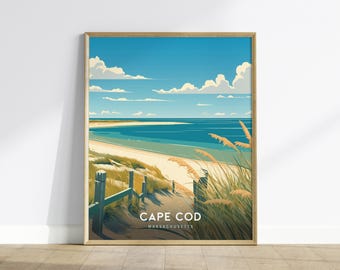 Cape Cod Beach Poster: Coastal Massachusetts Wall Art, Framed or Unframed Poster
