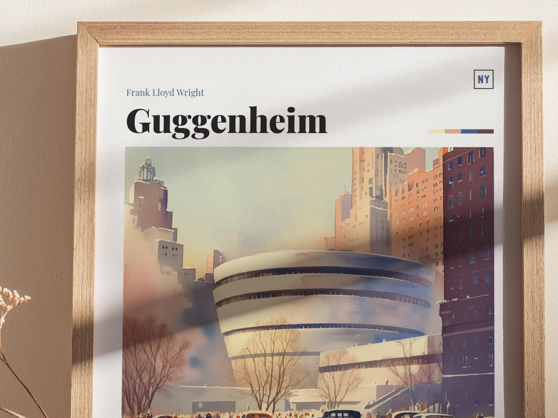 Guggenheim Museum Print: Frank Lloyd Wright Architecture, New York