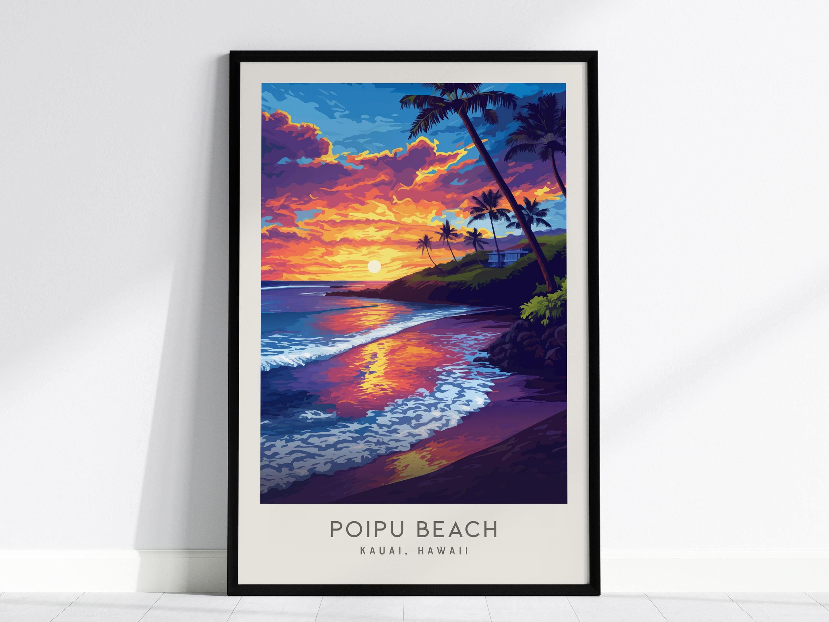Poipu Beach Print - Etsy
