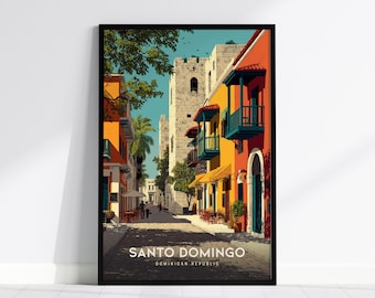 Santo Domingo Poster | Dominican Republic Art Caribbean Travel Print