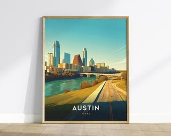 Austin Texas Skyline Art Print: Modern Cityscape Poster