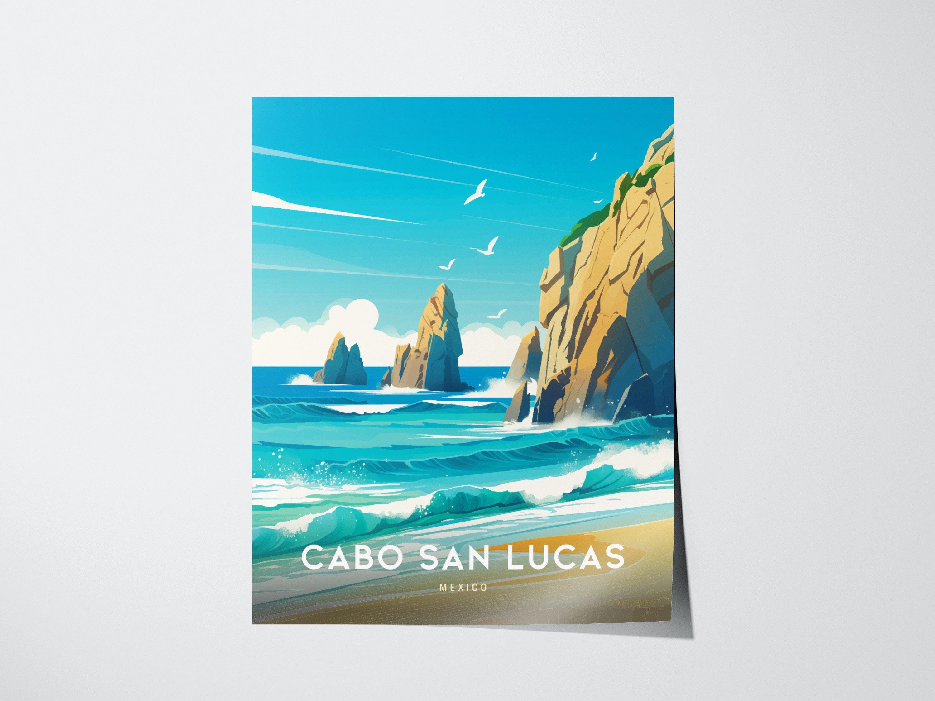 Cabo San Lucas Travel Poster: Mexico Coastal Wall Art - Etsy