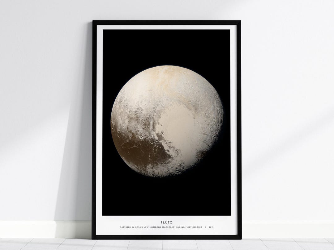 NASA Pluto True Color Print: Solar System Space Art - Etsy