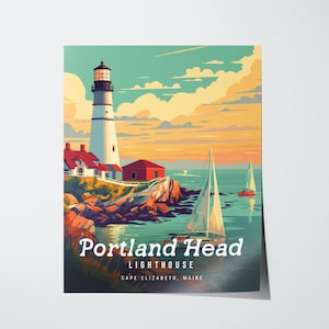Portland Head Lighthouse Poster: Maine Coastal Art Print image 2