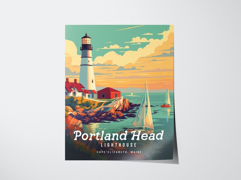 Portland Head Lighthouse Poster: Maine Coastal Art Print image 2