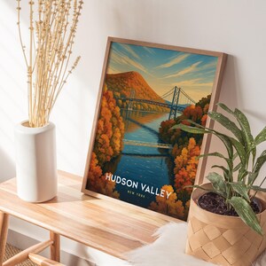 Hudson Valley Travel Poster: Bear Mountain Bridge, New York Art Print image 6