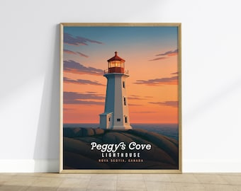 Peggy's Cove Leuchtturm Druck: Nova Scotia Küstenkunst