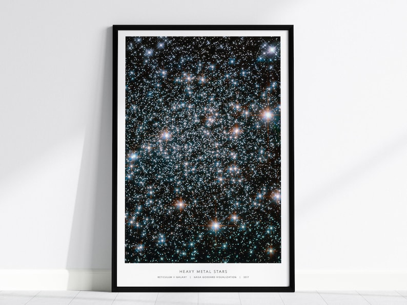 NASAギャラクシーポスター、スターフィールド宇宙ウォールアート、レチクルムII天体プリント、天体科学ギフト、額装済みまたは額装なし 画像 2