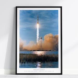 Apollo 8 Launch Photo: NASA Saturn V Rocket - Space History Wall Art