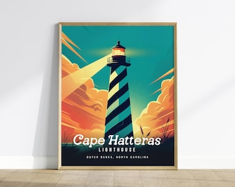 Cape Hatteras Lighthouse Print: North Carolina Coastal Wall Art