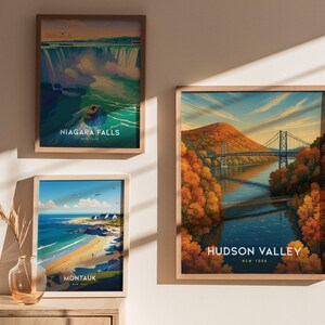 Hudson Valley Travel Poster: Bear Mountain Bridge, New York Art Print image 4