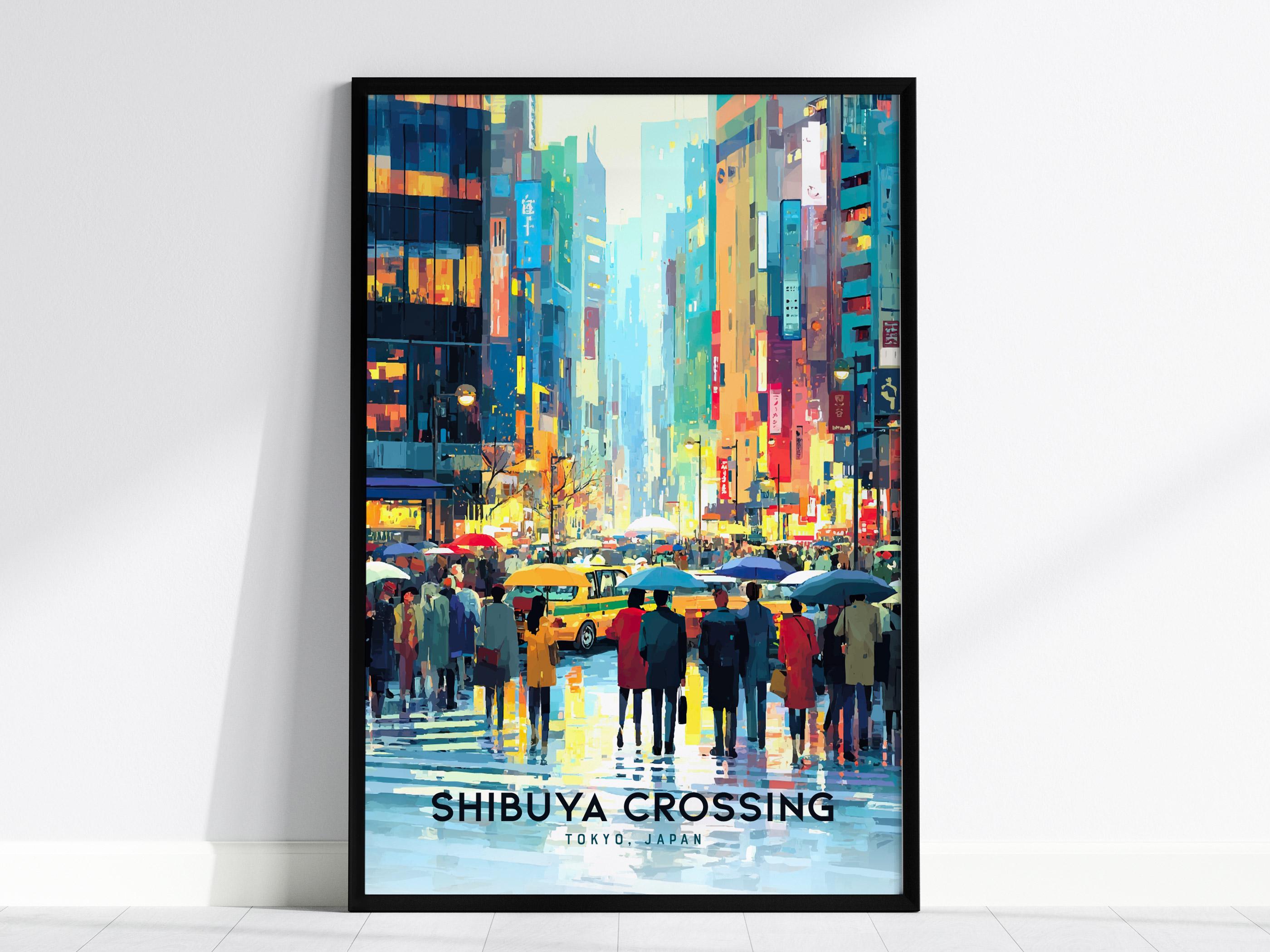 Shibuya Crossing Tokyo Print: Neon Cityscape Wall Art - Etsy