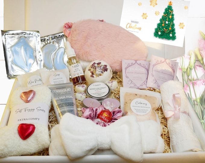 Rose Spa Gift Box: Aromatherapy, Skincare, & Chocolate Mothers Day Present