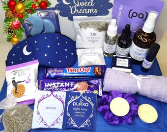 Lavender Aromatherapy Gift Box, Sleep Eye Mask, Spa Pamper Set Mothers Day Present