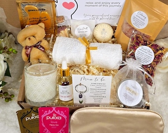 Paquete de cuidado para el embarazo / Caja de regalo para futuras mamás / Set de regalo para nuevas mamás / Regalo para baby shower / Caja de cuidado personal para futuras mamás / Kit de mimos para el embarazo