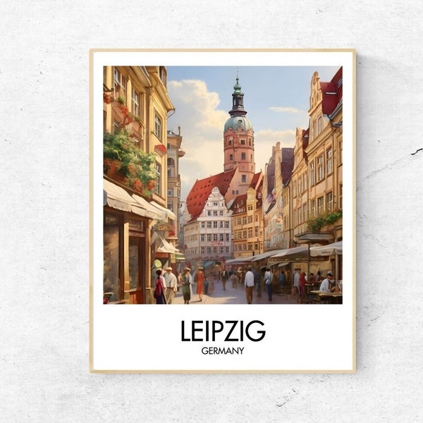 Leipzig Wall Art, Leipzig Germany Poster, Leipzig Travel Art, Germany Art, Germany Home Decor, Leipzig Print, Germany Gift, Digital Download