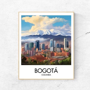 Bogota Wall Art, Bogota Colombia Travel Wall Art, Colombia Home Decor, Latin America Art, Digital Download, Colombia Bogota Poster Print