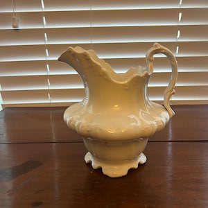 Medium Ironstone Pitcher 7" tall