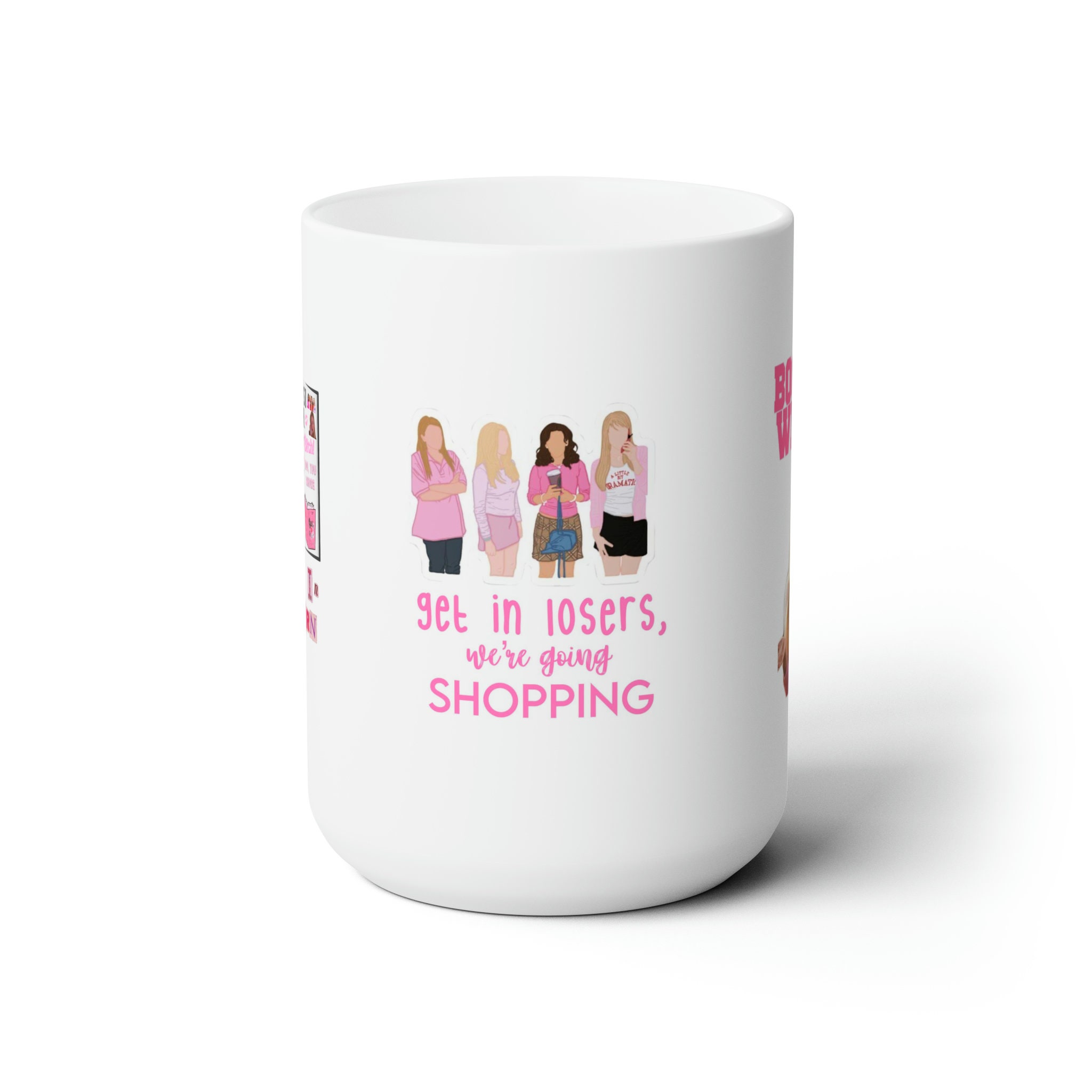 Mean Girls 15 Oz Mug With Pink Handle Inside 