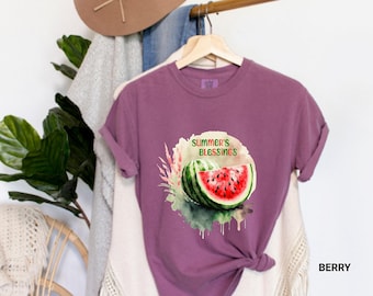 Summer Watermelon Shirt for Women, Trendy Fruit Tee, Vacation T-Shirt, Fruit T-Shirt, Summer Shirt, Beach Shirt, Cute Shirt, Comfort Colors®