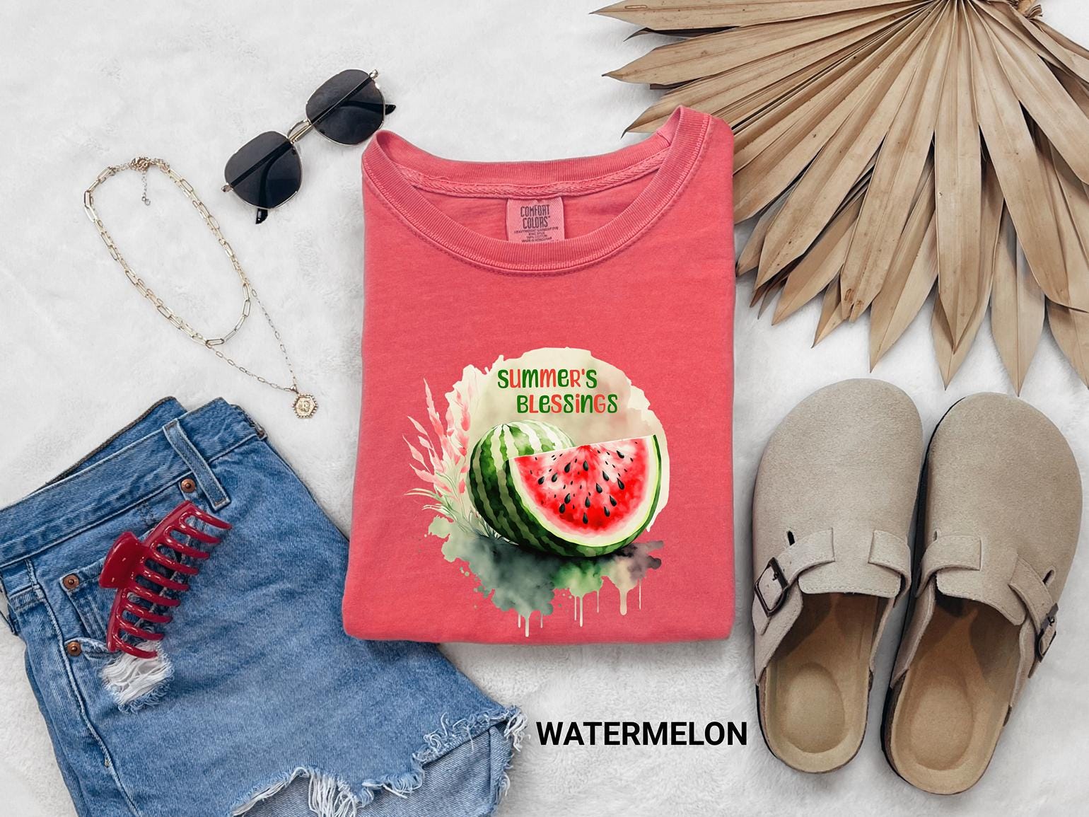 Camicia da donna con anguria - Top estivo a maniche corte in cotone oversize per donna taglie forti, casual, elegante, XS-5XL - Italia