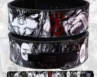 Ceinture à levier Berserk Anime | Ceinture de dynamophilie | Ceinture de levage à levier Anime Berserke | Ceinture d'haltérophilie | Ceinture à levier de musculation Berserk