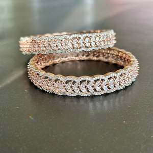 Rose Gold CZ Bangles (each)