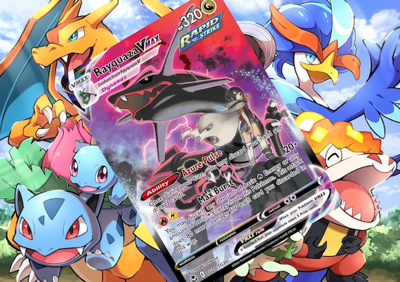 Rayquaza Vmax Ex Gx Vsstar Pokemon Custom Card Holographic - Etsy Rayquaza Vmax Ex Gx Vsstar Pokemon Custom Card Holographic - Etsy