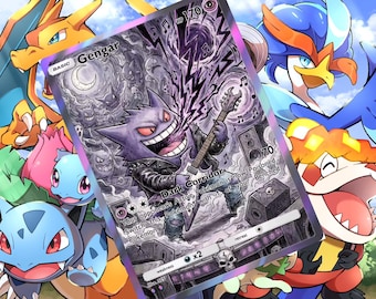 Gengar V Ex Gx Vstar Custom Card Holographic - Etsy