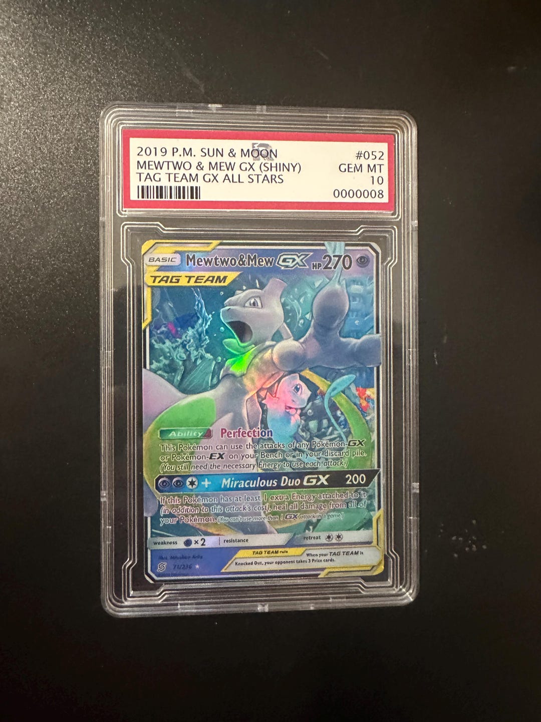 Mewtwo & Mew Gx Shiny Tag Team Ex V Vsstar Pokemon Custom Card Holographic  - Etsy