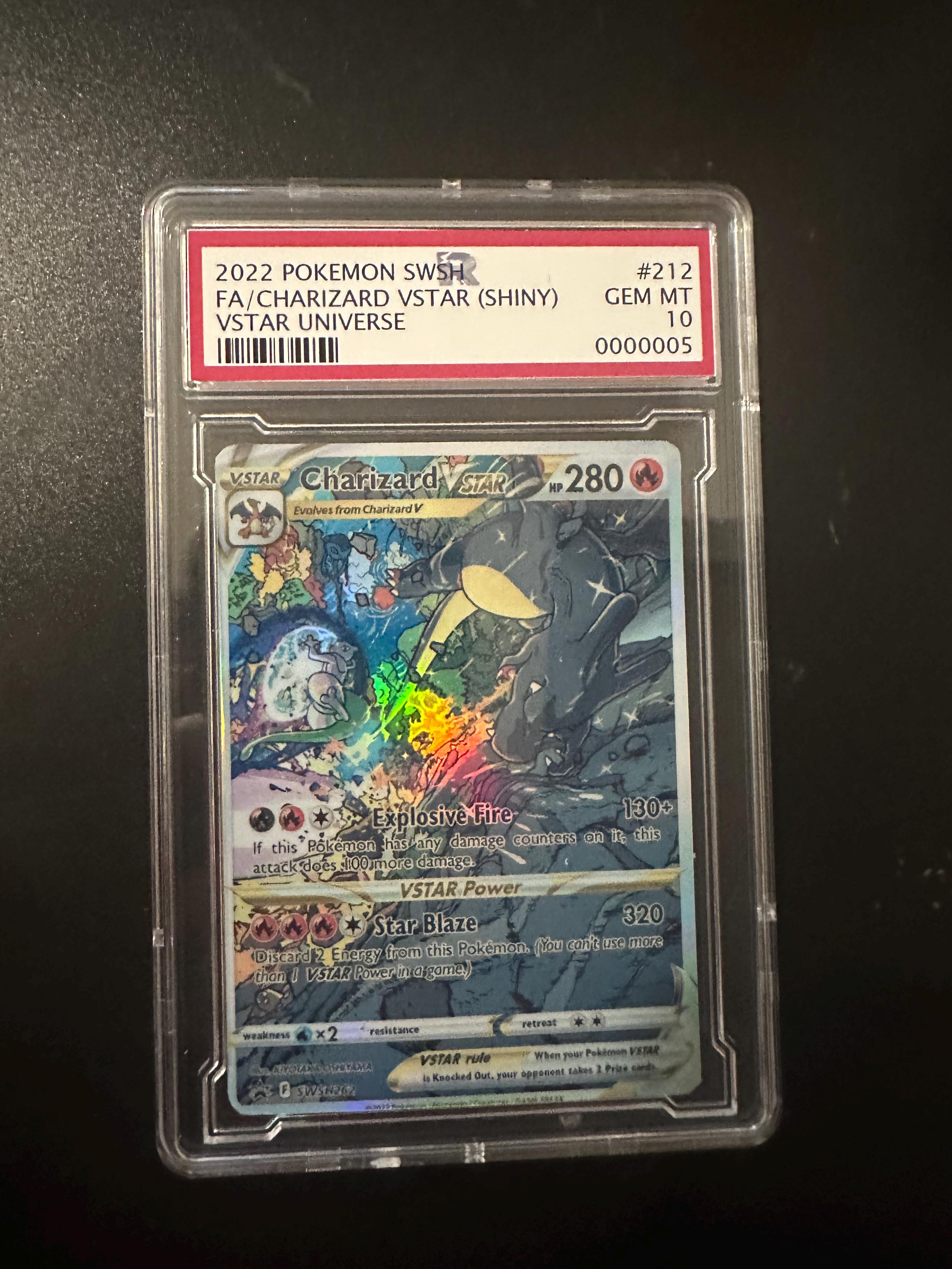 Charizard Vstar Shiny gx ex vstar pokemon custom card holographic